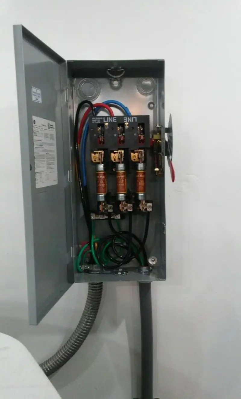 Three-phase disconnect switch installed for Electrical Wiring & Rewiring in Munster
