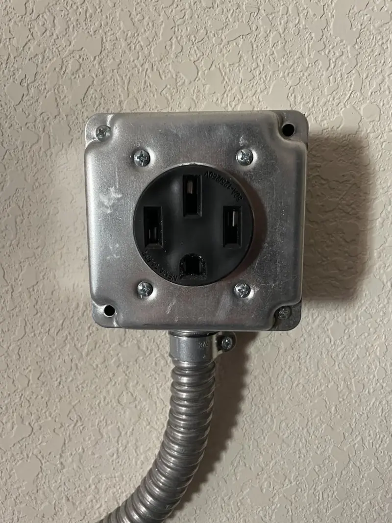 NEMA 14-50 outlet installed for Electrical Panel Upgrade in Munster